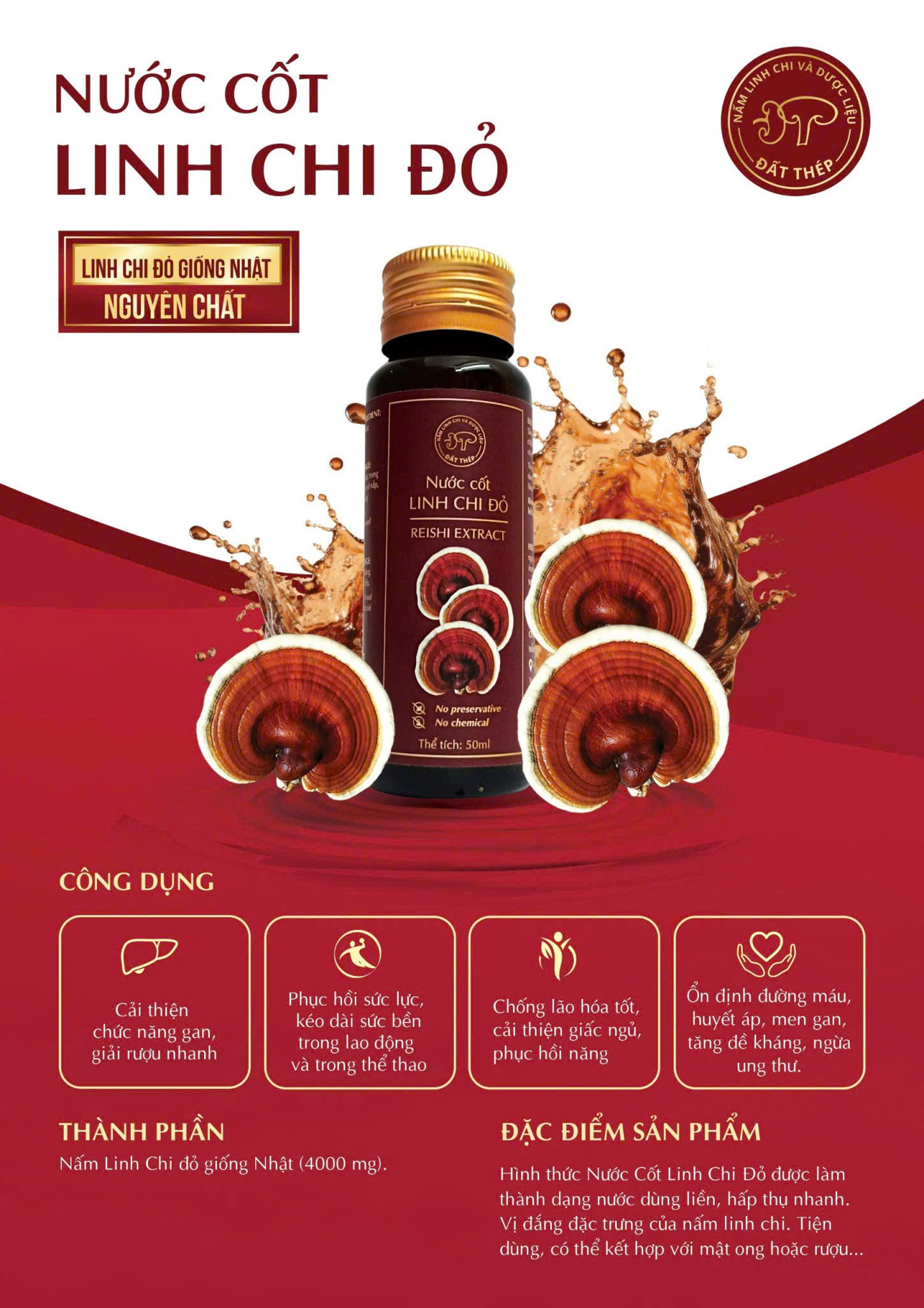 Nước Linh Chi Nguyên Chất Nước Linh Chi Nguyên Chất